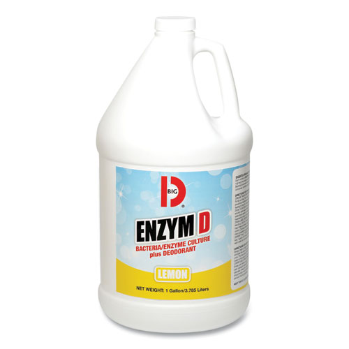 Image of Big D Industries Enzym D Digester Liquid Deodorant, Lemon, 1 Gal Bottle, 4/Carton