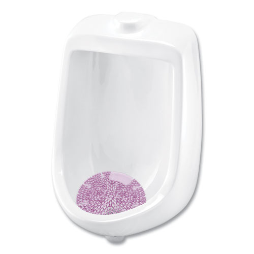 Image of Big D Industries Diamond 3D Urinal Screen, Lavender Lace Scent, 0.13 Oz, Lavender, 10/Box
