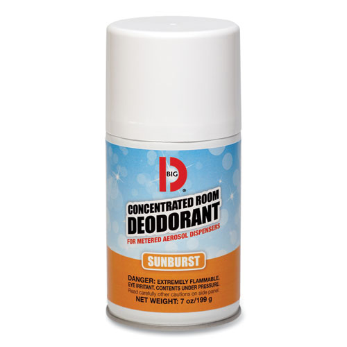 Metered Concentrated Room Deodorant, Sunburst Scent, 7 oz Aerosol Spray, 12/Carton