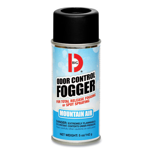 Image of Big D Industries Odor Control Fogger, Mountain Air Scent, 5 Oz Aerosol Spray, 12/Carton