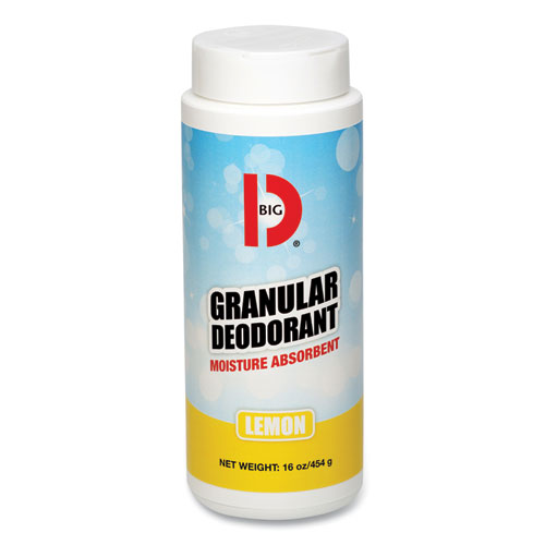 Image of Big D Industries Granular Deodorant, Lemon, 16 Oz, Shaker Can, 12/Carton