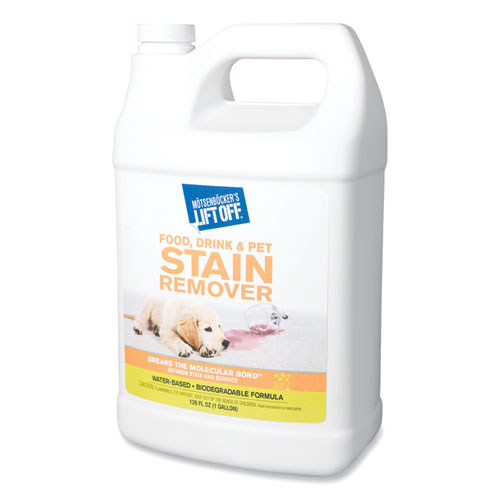 No. 1 Food, Beverage and Pets Stain Remover, Mild Fruity Scent, 1 gal Pour Bottle, 4/Carton