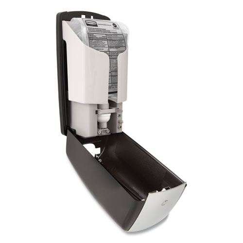 Image of Rubbermaid® Commercial Autofoam Touch-Free Dispenser, 1,100 Ml, 5.2 X 5.25 X 10.9, Black/Chrome