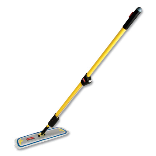 Image of Rubbermaid® Commercial Flow Finishing System, 18" Wide Nylon Head, 56" Yellow Plastic Handle