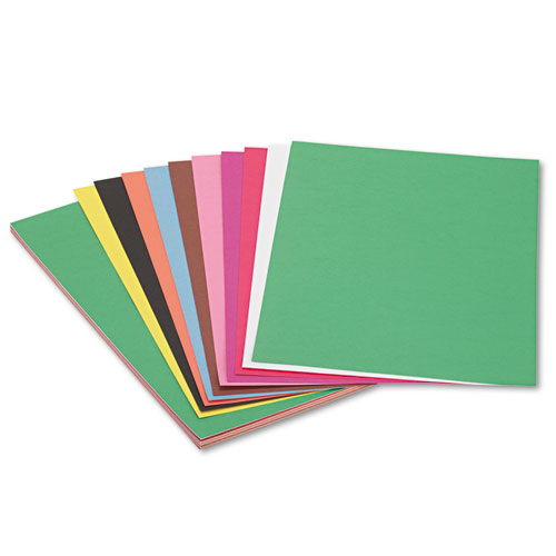 Construction Paper, 58lb, 12 x 18, Assorted, 50/Pack