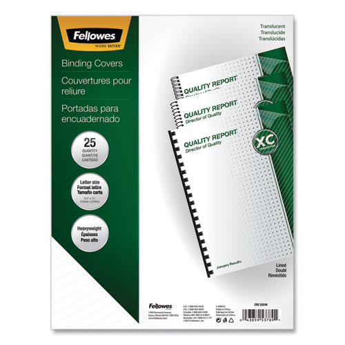 Futura Presentation Covers for Binding Systems, Frost Lined, 11 x 8.5, Unpunched, 25/Pack