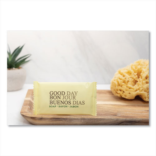 Image of Good Day™ Amenity Bar Soap, Pleasant Scent, # 3/4 Individually Wrapped Bar, 1,000 /Carton