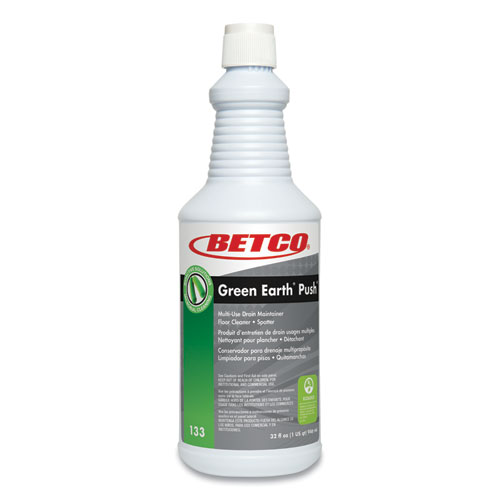 Green Earth Push Enzyme Multipurpose Cleaner, New Green Scent, 32 oz Bottle, 12/Carton