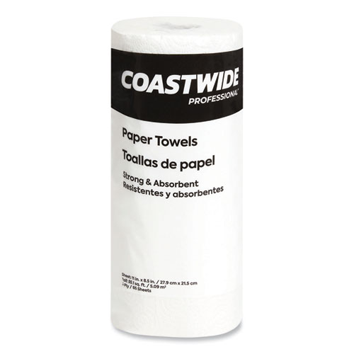 Image of Coastwide Professional™ Kitchen Roll Paper Towels, 2-Ply, 11 X 8.5, White, 85 Sheets/Roll, 30 Rolls/Carton
