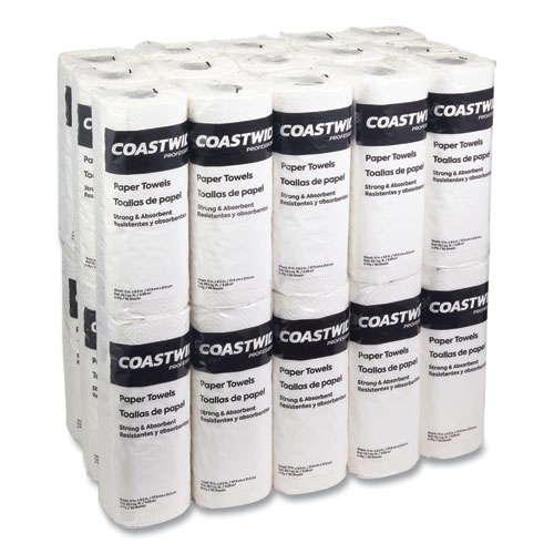 Image of Coastwide Professional™ Kitchen Roll Paper Towels, 2-Ply, 11 X 8.5, White, 85 Sheets/Roll, 30 Rolls/Carton