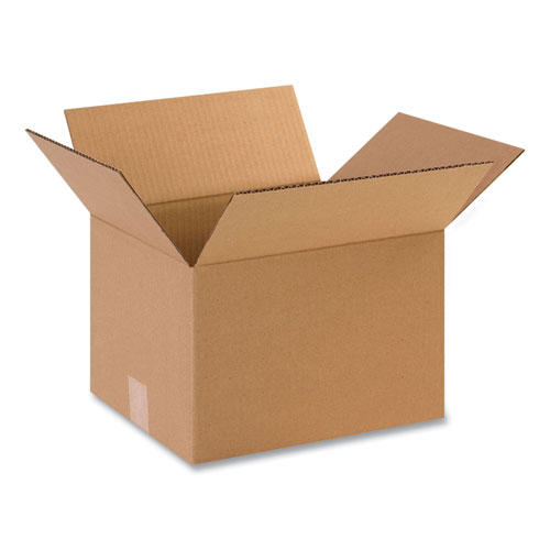 Fixed-Depth Shipping Boxes, Regular Slotted Container (RSC), 10" x 12" x 8", Brown Kraft, 25/Bundle