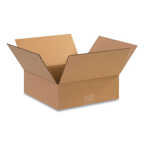 Fixed-Depth Shipping Boxes, Regular Slotted Container (RSC), 12 x 12 x 4, Brown Kraft, 25/Bundle