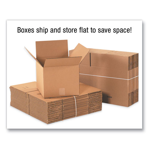 Fixed-Depth Shipping Boxes, Regular Slotted Container (RSC), 12" x 16" x 12", Brown Kraft, 25/Bundle