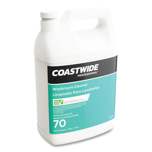Image of Coastwide Professional™ Washroom Cleaner 70 Eco-Id Concentrate, Fresh Citrus Scent, 3.78 L Bottle, 4/Carton