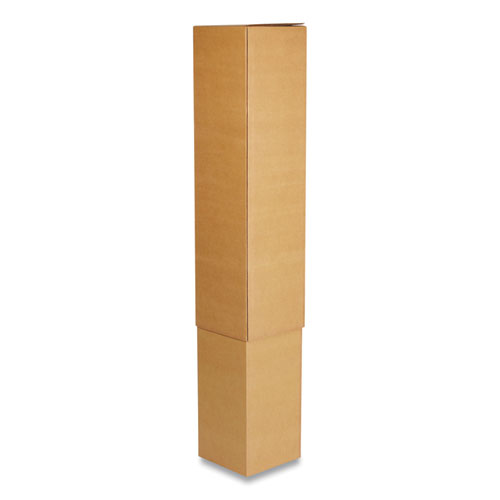 Telescoping Inner Boxes, 200 lb Mullen Rated, Half Slotted Container, 6 x 6 x 48 to 90, Brown Kraft, 25/Bundle