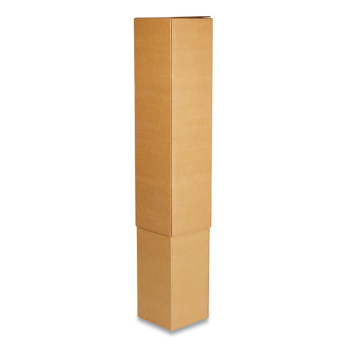Telescoping Outer Boxes, 200 lb Mullen Rated, Half Slotted Container, 6 x 6 x 48 to 90, Brown Kraft, 25/Bundle