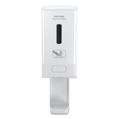 Image of Coastwide Professional™ J-Series Automatic Wall-Mounted Hand Sanitizer Dispenser, 1,200 Ml, 6.62 X 4.12 X 13.87, White