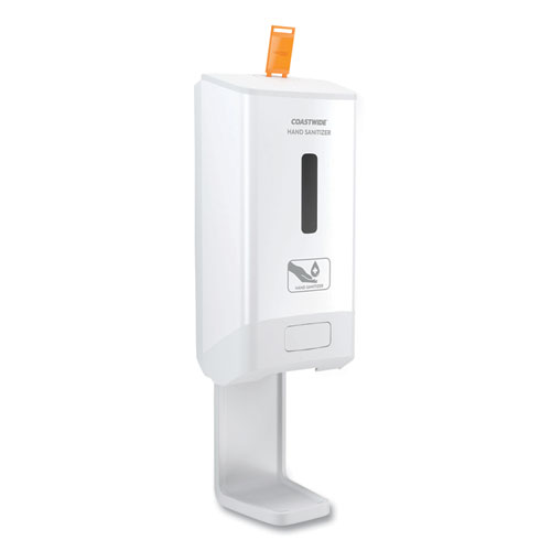 Image of Coastwide Professional™ J-Series Automatic Wall-Mounted Hand Sanitizer Dispenser, 1,200 Ml, 6.62 X 4.12 X 13.87, White