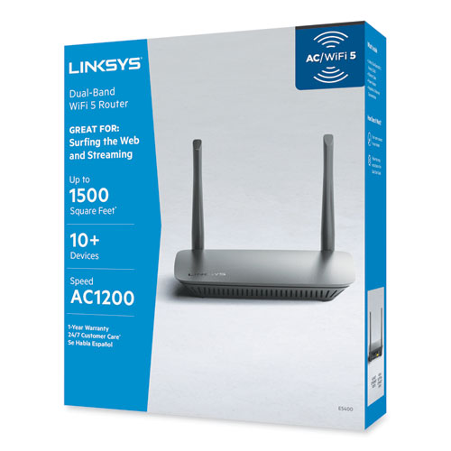 Linksys™ Ac1200 Wi-Fi Router, 5 Ports, Dual-Band 2.4 Ghz/5 Ghz