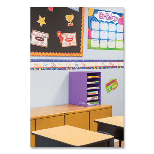 Image of Vertical Classroom Organizer, 6 Shelves, 11.88 x 13.25 x 18, Purple