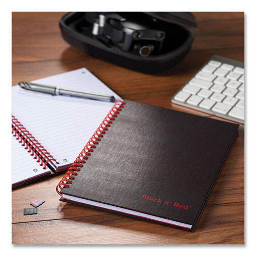 Image of Black N' Red™ Hardcover Twinwire Notebooks, Scribzee Compatible, 1-Subject, Wide/Legal Rule, Black Cover, (70) 9.88 X 6.88 Sheets