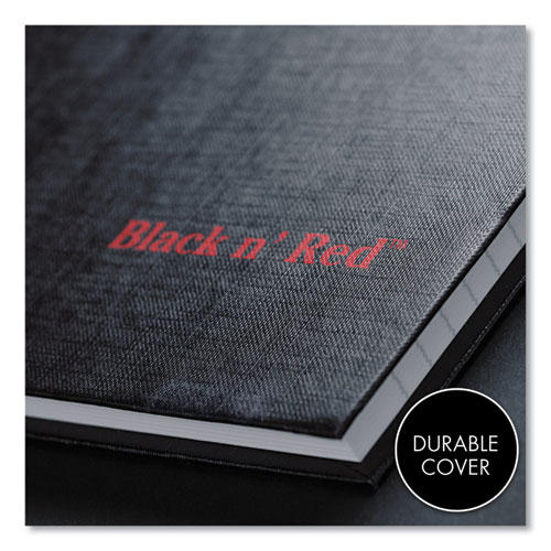 Image of Black N' Red™ Hardcover Casebound Notebooks, Scribzee Compatible, 1-Subject, Wide/Legal Rule, Black Cover, (96) 9.75 X 6.75 Sheets