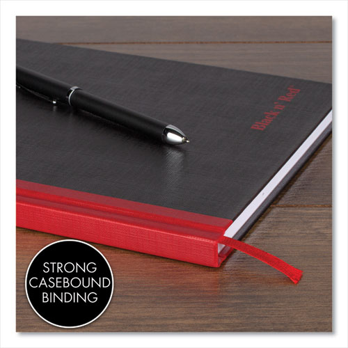 Hardcover Casebound Notebooks, SCRIBZEE Compatible, 1-Subject, Wide/Legal Rule, Black Cover, (96) 9.75 x 6.75 Sheets