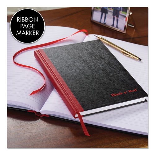 Image of Black N' Red™ Hardcover Casebound Notebooks, Scribzee Compatible, 1-Subject, Wide/Legal Rule, Black Cover, (96) 9.75 X 6.75 Sheets