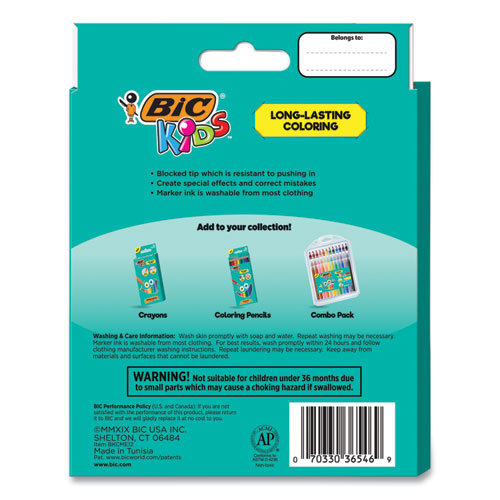 Image of Bic® Kids Coloring Magical Effects Markers, Medium Bullet Tip, Assorted Colors, 12/Pack