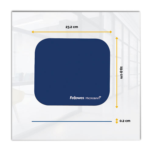 Mouse Pad with Microban Protection, 9 x 8, Navy