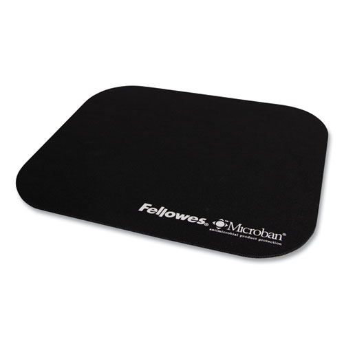 Image of Fellowes® Mouse Pad With Microban Protection, 9 X 8, Black