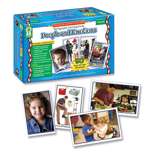 Photographic Learning Cards Boxed Set, People and Emotions, Grades K to 5, 90 Cards
