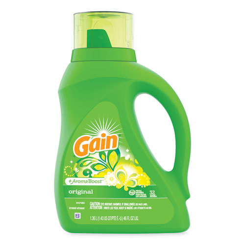 Gain® Liquid Laundry Detergent, Gain Original Scent, 46 oz Bottle, 6/Carton