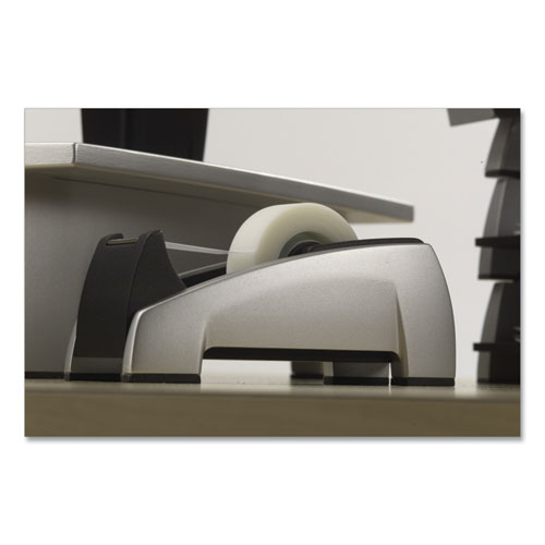 Image of Fellowes® Office Suites Desktop Tape Dispenser, Heavy Base, 1" Core, Plastic, Black/Silver