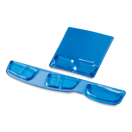 Image of Fellowes® Gel Wrist Support With Attached Mouse Pad, 8.25 X 9.87, Blue
