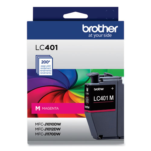 Brother Lc401Ms Ink, 200 Page-Yield, Magenta