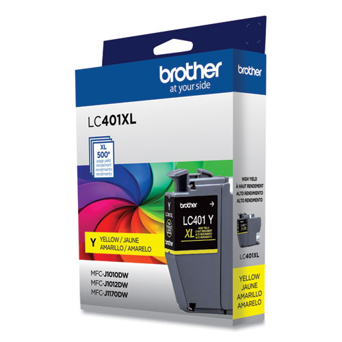 Image of Brother Lc401Xlys High-Yield Ink, 500 Page-Yield, Yellow
