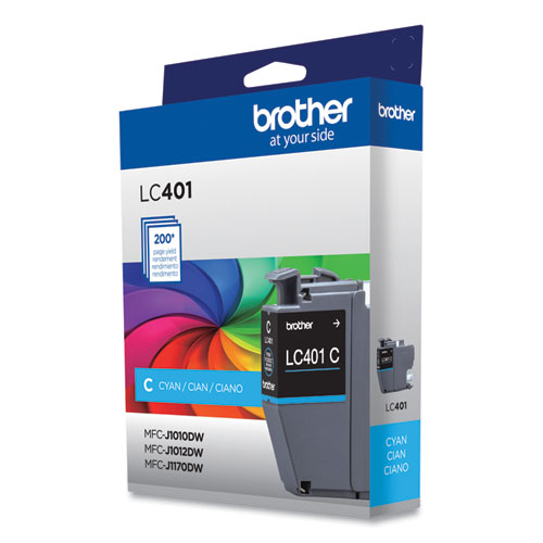 Image of Brother Lc401Cs Ink, 200-Page-Yield, Cyan