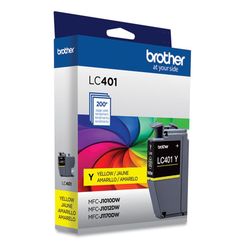 Image of Brother Lc401Ys Ink, 200 Page-Yield, Yellow