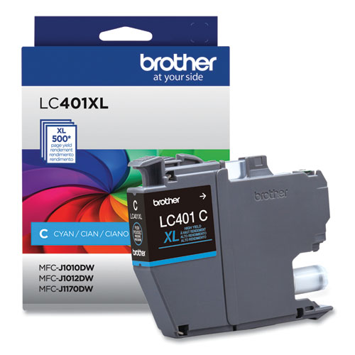 Image of Brother Lc401Xlcs High-Yield Ink, 500 Page-Yield, Cyan
