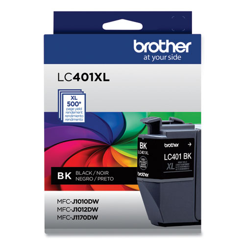 Image of Brother Lc401Xlbks High-Yield Ink, 500 Page-Yield, Black