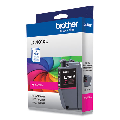 Image of Brother Lc401Xlms High-Yield Ink, 500 Page-Yield, Magenta