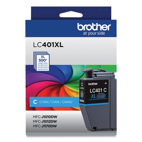 Brother Lc401Xlcs High-Yield Ink, 500 Page-Yield, Cyan