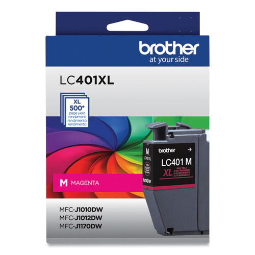 Image of Brother Lc401Xlms High-Yield Ink, 500 Page-Yield, Magenta