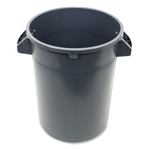 Image of Gator Plus Container, Round, Plastic, 32 gal, Gray