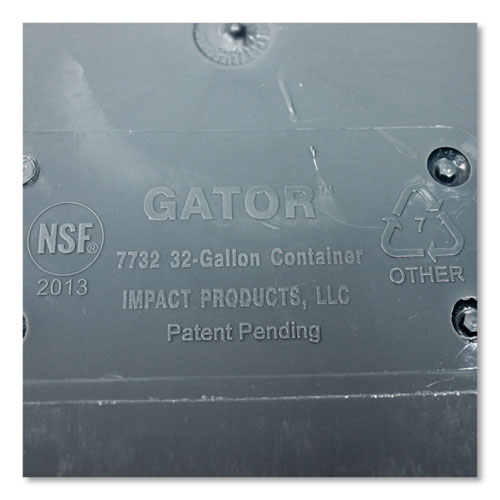 Image of Impact® Gator Plus Container, 32 Gal, Plastic, Gray