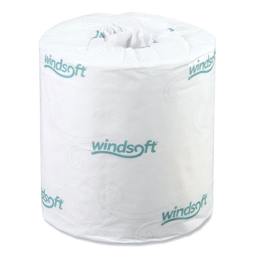 Windsoft® Bath Tissue, Septic Safe, 2-Ply, White, 4.5 x 3, 500 Sheets/Roll, 48 Rolls/Carton