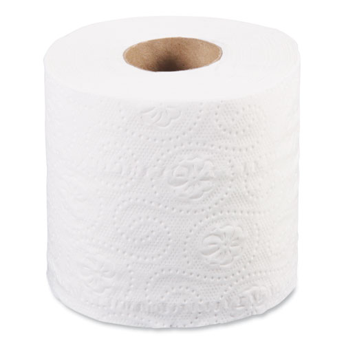 Bath Tissue, Septic Safe, Individually Wrapped Rolls, 2-Ply, White, 400 Sheets/Roll, 24 Rolls/Carton