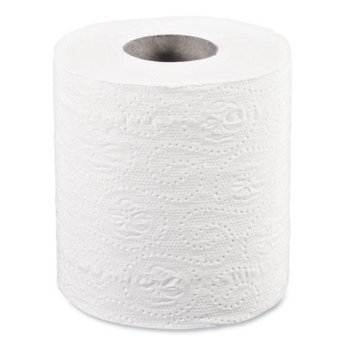 Image of Windsoft® Bath Tissue, Septic Safe, Individually Wrapped Rolls, 2-Ply, White, 500 Sheets/Roll, 48 Rolls/Carton