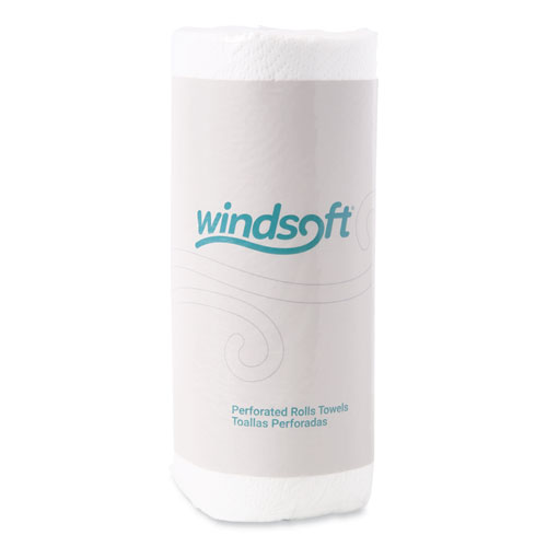 Image of Windsoft® Kitchen Roll Towels, 2-Ply, 11 X 8.8, White, 100/Roll, 30 Rolls/Carton